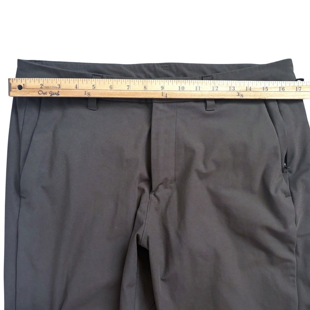 Lululemon ABC Classic Trouser Pants Warpstreme Men 33 Army Green Poly Techincal - Picture 8 of 10